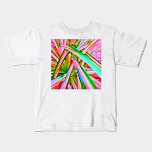 Pastel Spider Plant Leaves Kids T-Shirt